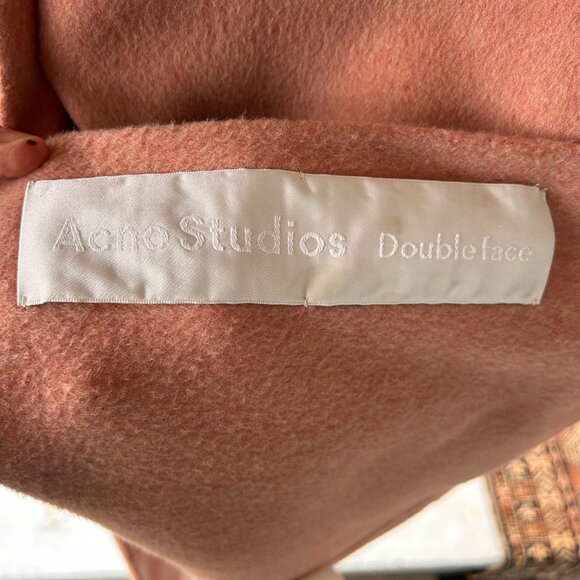 Acne Studios Coat Avalon Double Wool Cashmere Subtle Pink EU 32 Small - Picture 3 of 7